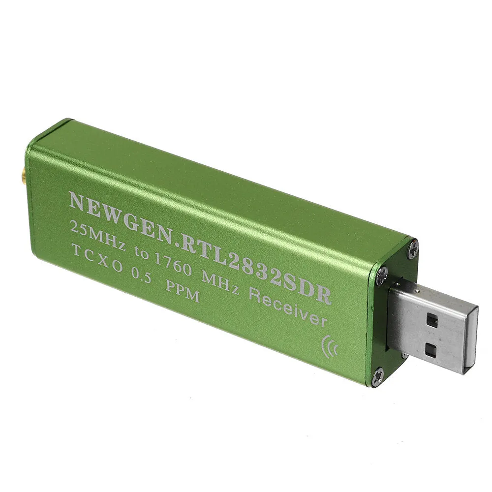 0.1MHz-1.7GHz SDR 0.5 PPM TCXO Compensated High Stability Full Band Software Receiver Aviation Band ADSB RTL2832U   R820T2 with Antenna