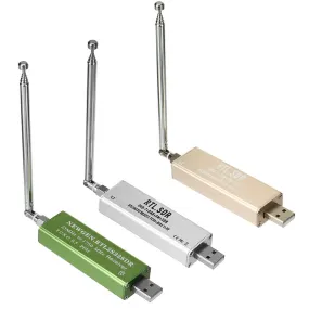 0.1MHz-1.7GHz SDR 0.5 PPM TCXO Compensated High Stability Full Band Software Receiver Aviation Band ADSB RTL2832U   R820T2 with Antenna