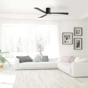 1320mm Metro Dc Ceiling Fan W/ Light In Black Or White Satin