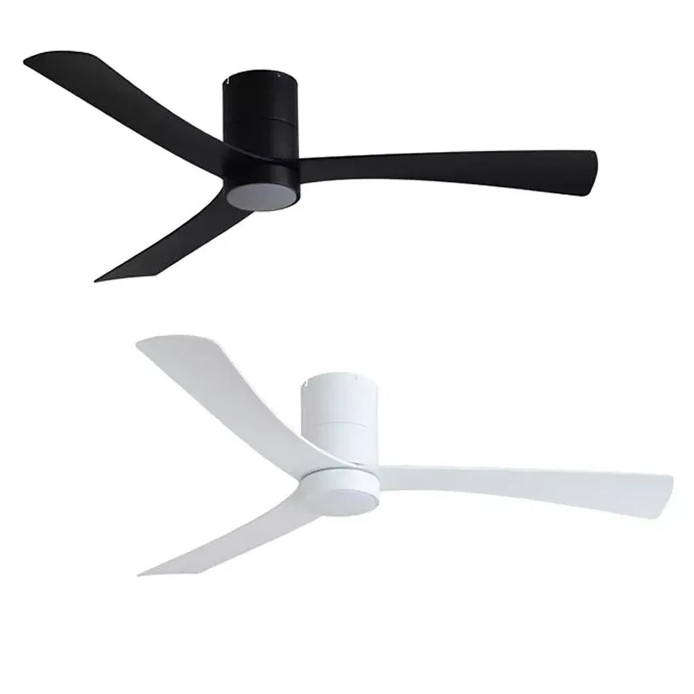 1320mm Metro Dc Ceiling Fan W/ Light In Black Or White Satin