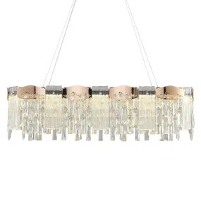 23.2" Orison Gold Chandeliers Modern Crystal Chandelier Pendant LED Light Fixture for Dining Living Room Kitchen Islan