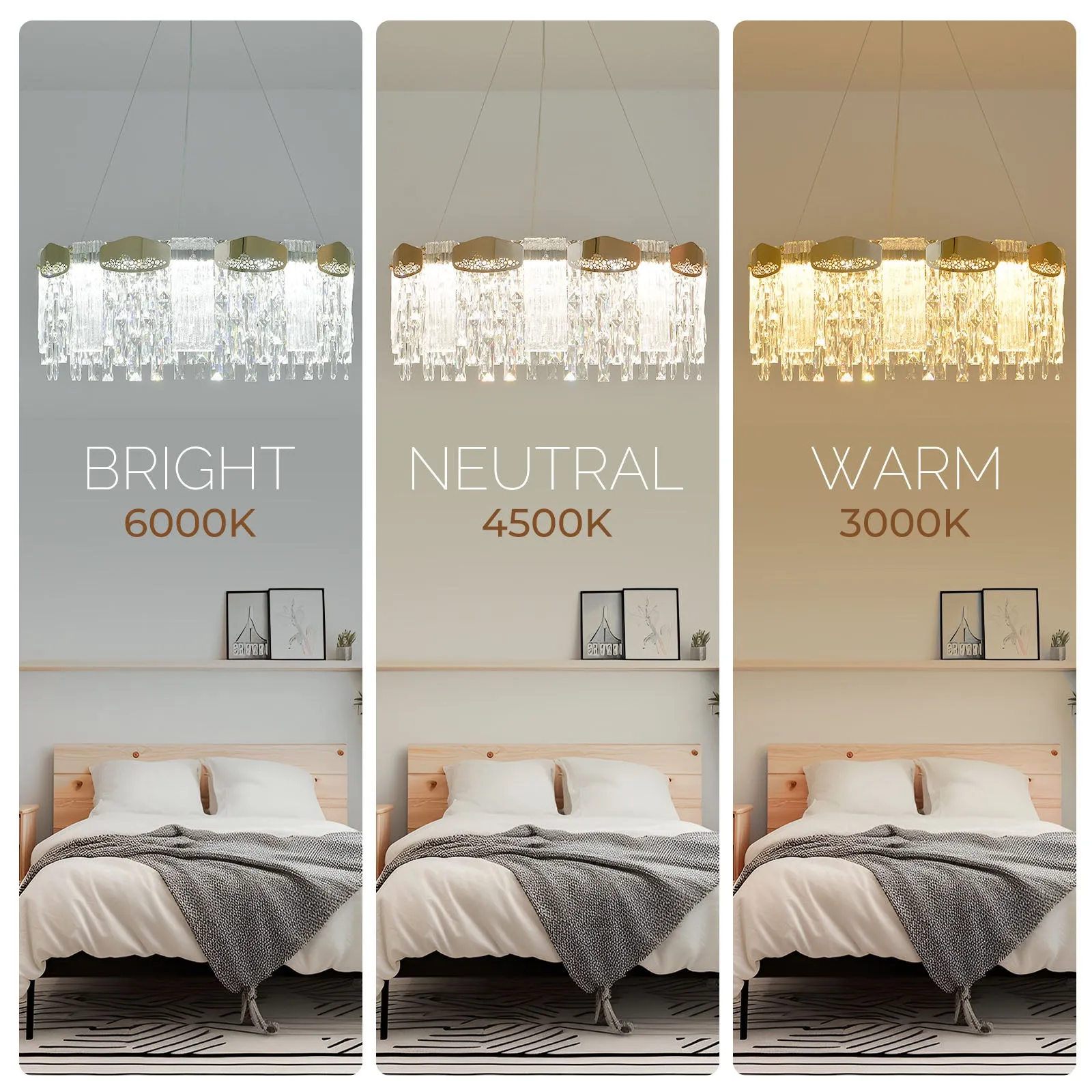 23.2" Orison Gold Round Raindrop Chandelier Lighting, Luxury Adjustable Hanging Pendant Light Fixture for Living Dining Room