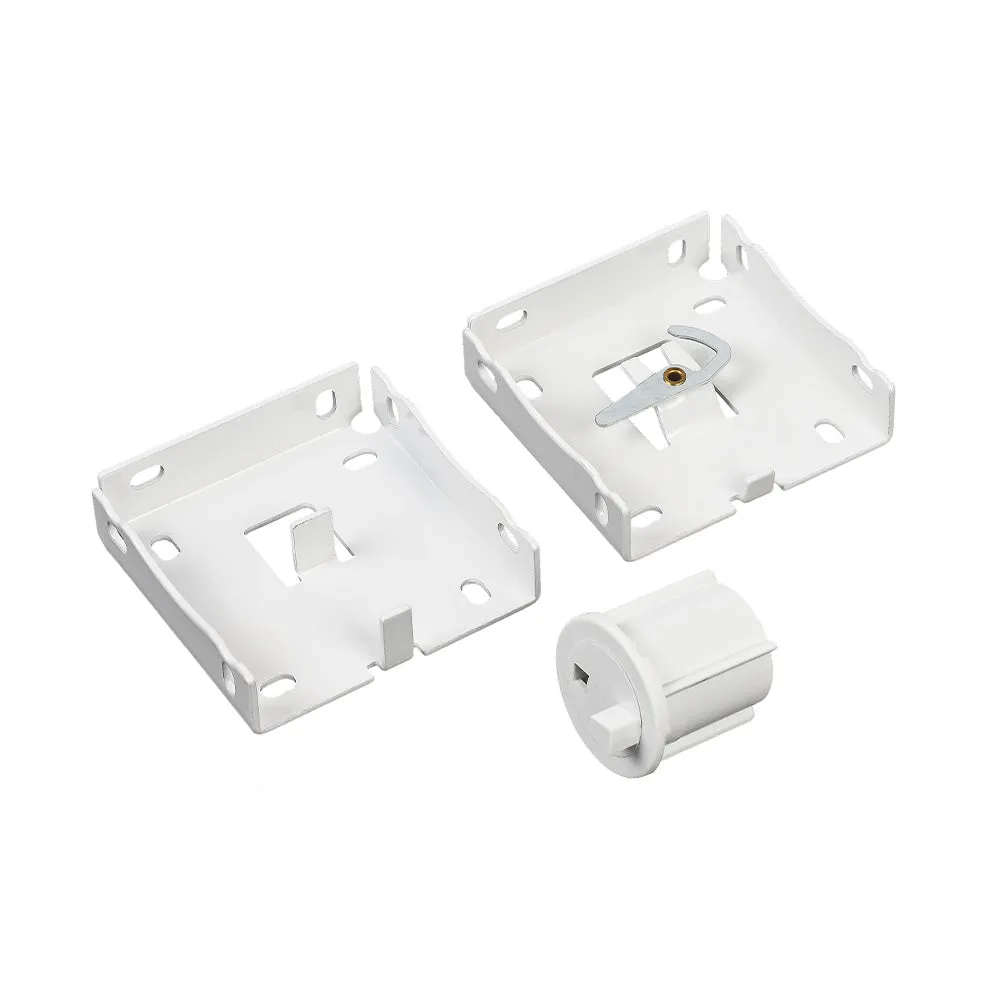 3-Inch Motorized Roller Blind Brackets（Roller Shade End Cap） - Metal Clutch Mechanism for Fascia Roller Blinds