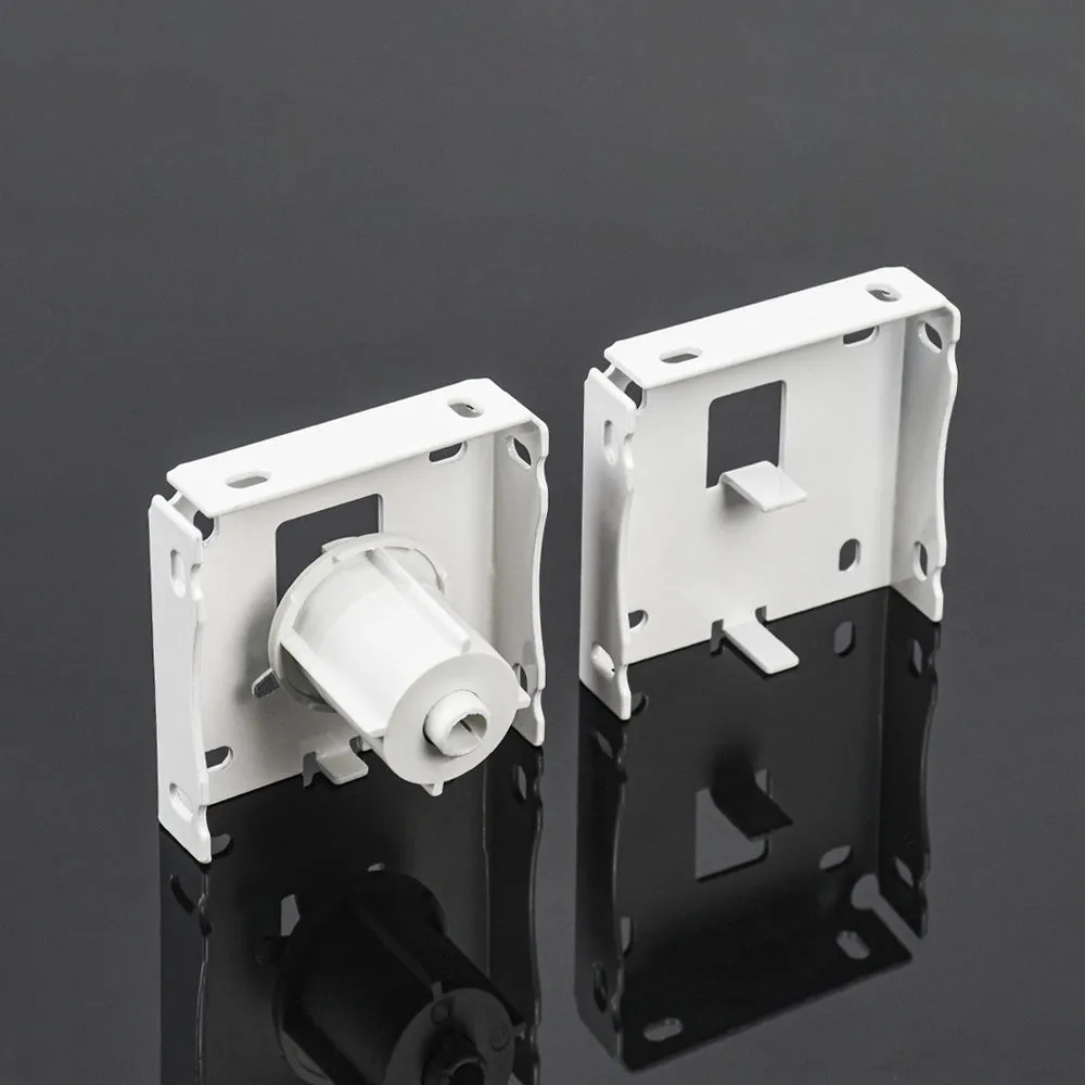 3-Inch Motorized Roller Blind Brackets（Roller Shade End Cap） - Metal Clutch Mechanism for Fascia Roller Blinds
