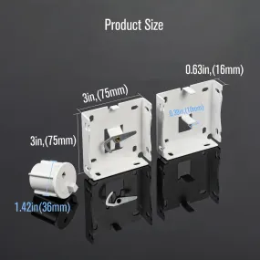 3-Inch Motorized Roller Blind Brackets（Roller Shade End Cap） - Metal Clutch Mechanism for Fascia Roller Blinds