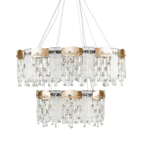30.3" Orison Modern Crystal Chandelier Light Fixture - Elegant Ceiling Pendant Lighting with Sparkling Crystals