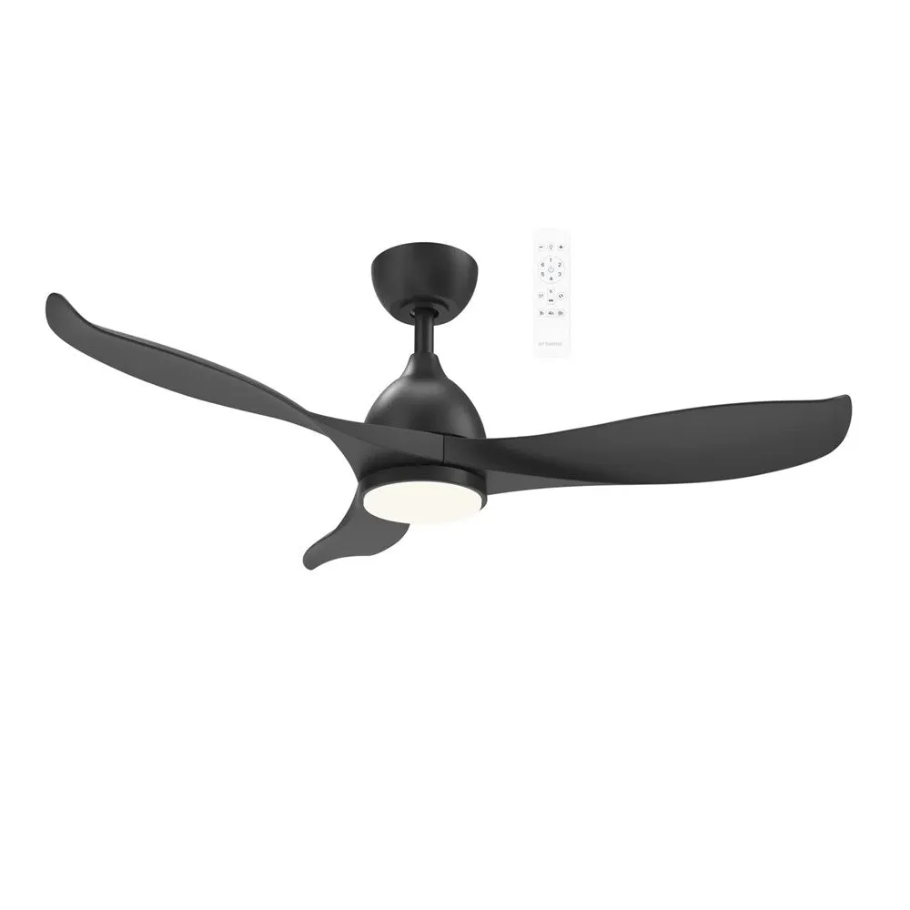 42" Scorpion Dc Ceiling Fan Matt Black, Matt White With Light Msdc1033 Martec Lighting