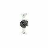 4710 Leviton 15 Amp, 125 Volt, NEMA L5-15R, 2P, 3W, Single Locking Receptacle, Industrial Grade, Grounding - Black