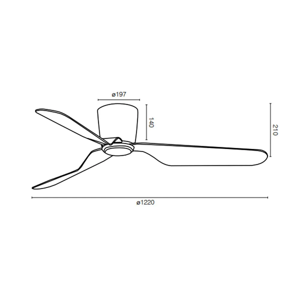 48" Preston Dc Ceiling Fan White, Black 22087/Xx Brilliant Lighting