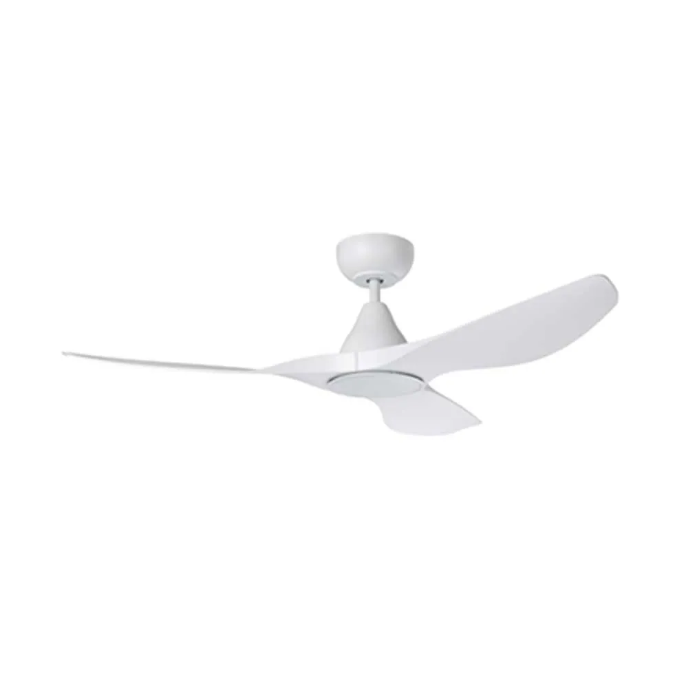 48" Surf Dc Ceiling Fan And Cct Light 20W In White, Black, Oak/White Or Teak/Black