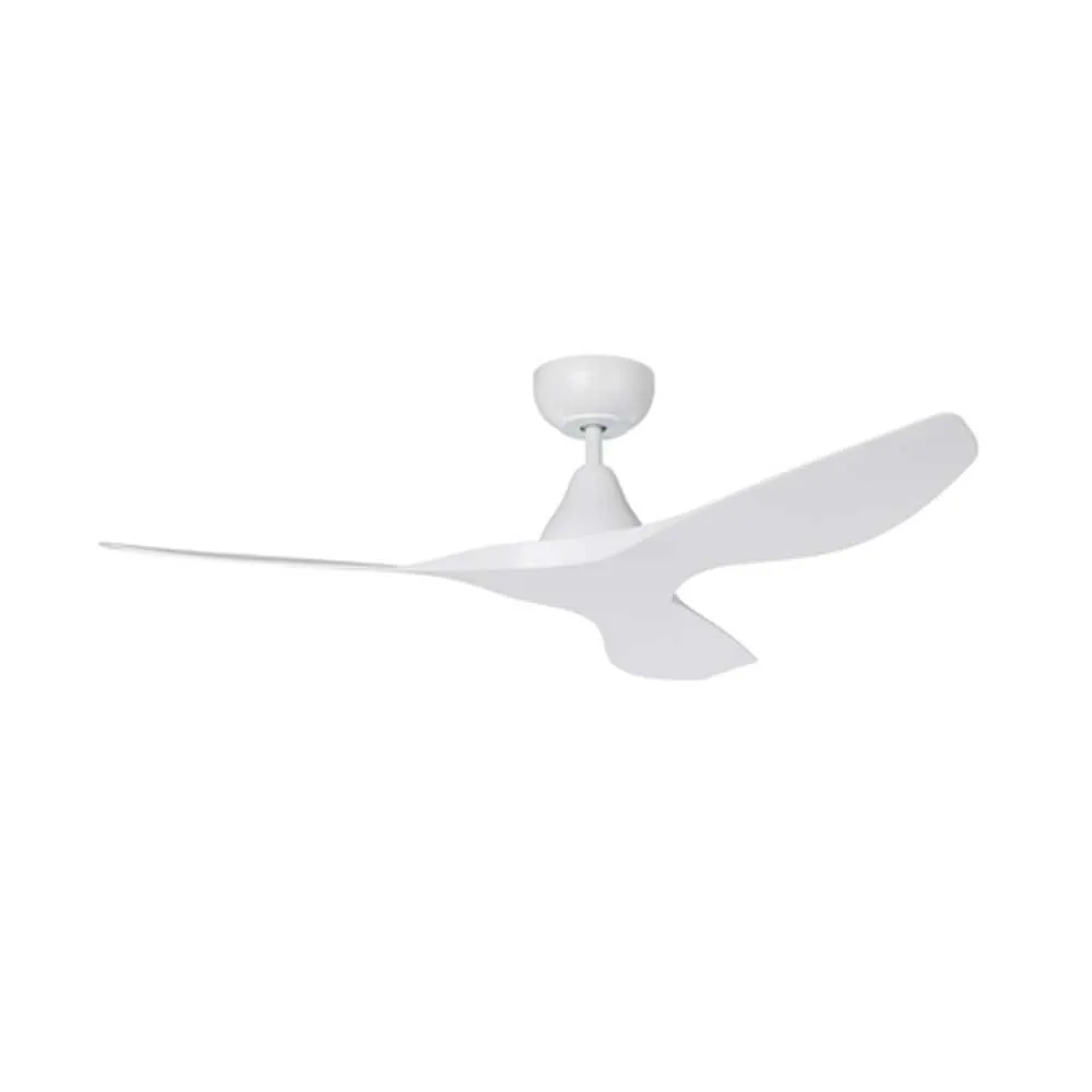 48" Surf Dc Ceiling Fan In White, Black, Oak/White Or Teak/Black