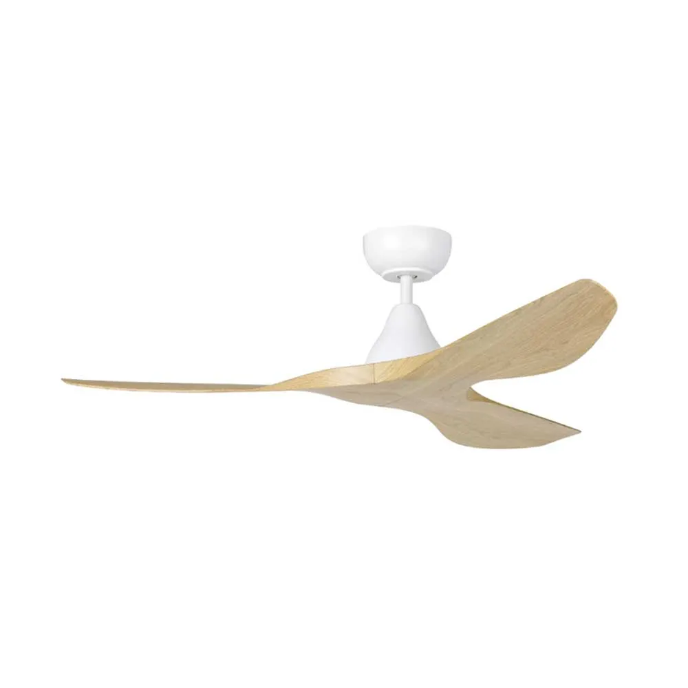 48" Surf Dc Ceiling Fan In White, Black, Oak/White Or Teak/Black