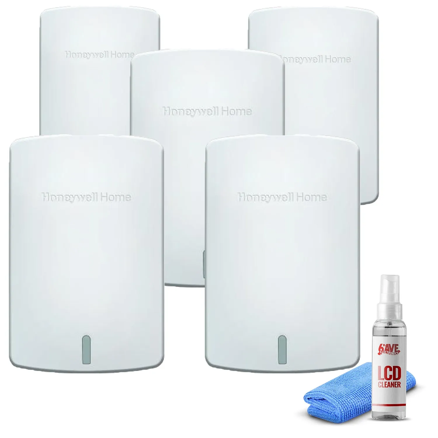 5-Pack Honeywell Wireless Indoor Sensor -White (C7189R1004/U)   LCD Cleaner