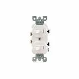 5224-2W Leviton Duplex Style Single-Pole / Single-Pole Combination Switch - White