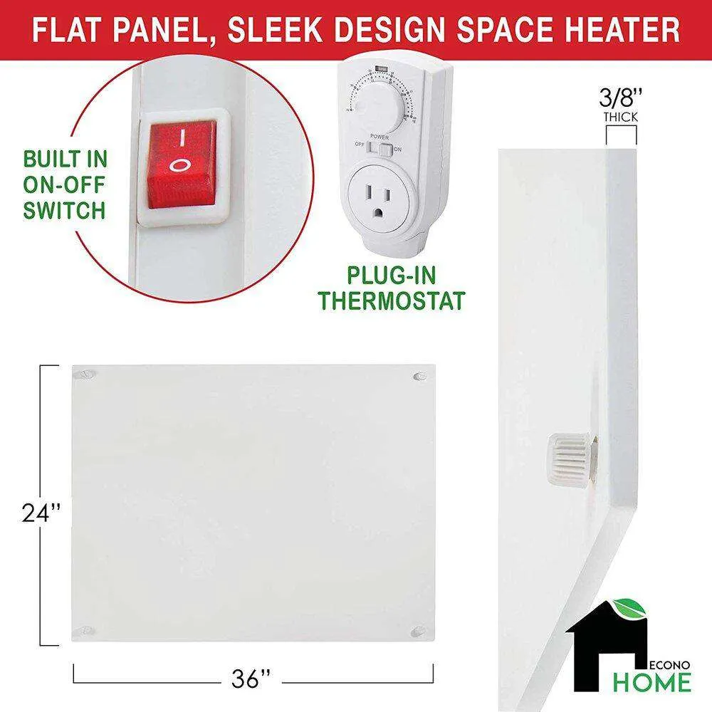 600 Watt Wall Heater - Thermostat & Reflector Included.