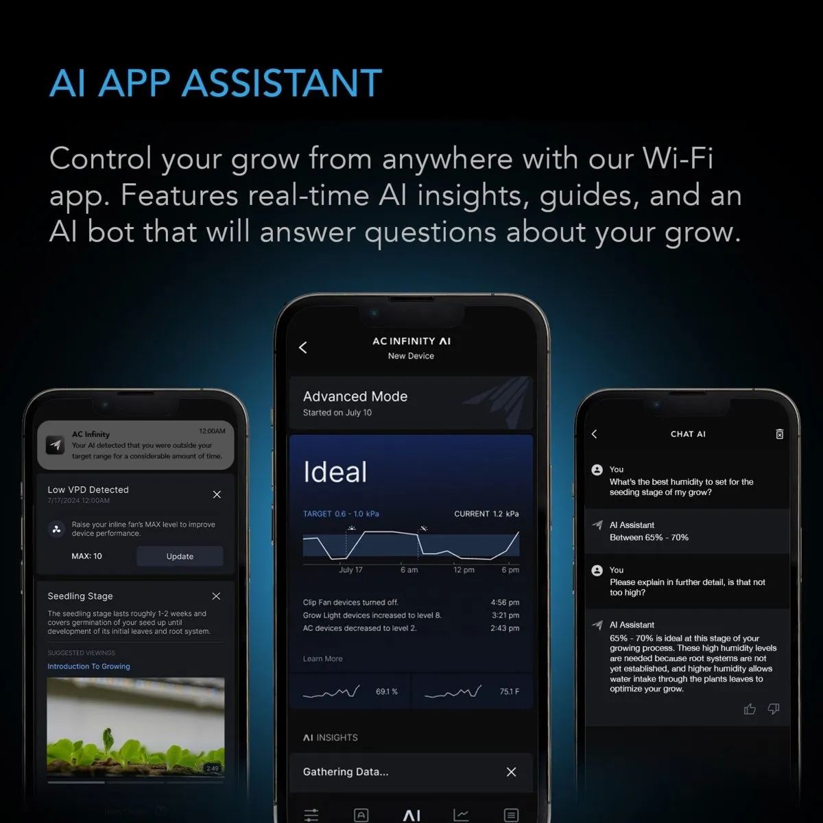 AC Infinity BLUETOOTH/WIFI AI Powered Environmental CONTROLLER AI 