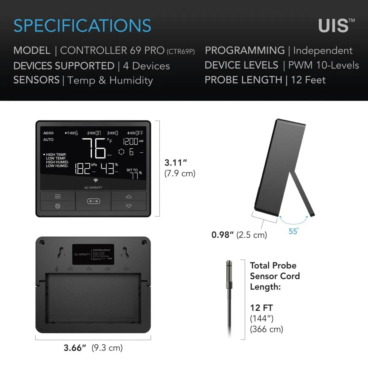 AC Infinity BLUETOOTH/WIFI Smart Digital Controller 69 PRO