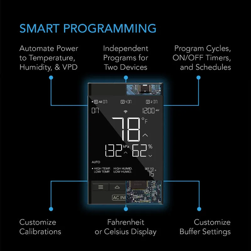 AC INFINITY Controller 69 PRO  | Smart Control for 8 Devices - Temp, Humidity, VPD