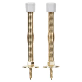 Ace 3 in. W Metal Bright Gold Spring Door Stop Mounts to door and wall