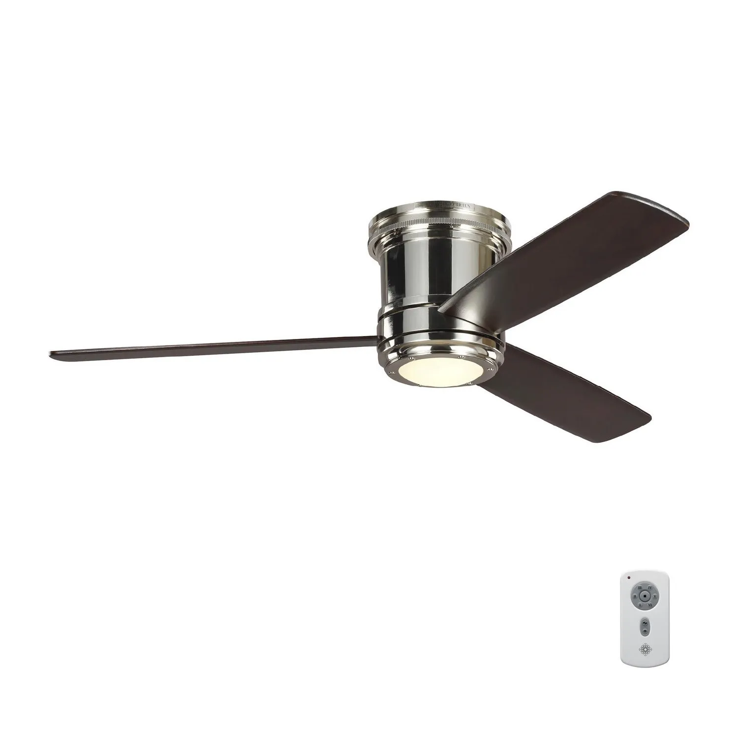Aerotour Semi-Flush 56" Ceiling Fan in Polished Nickel