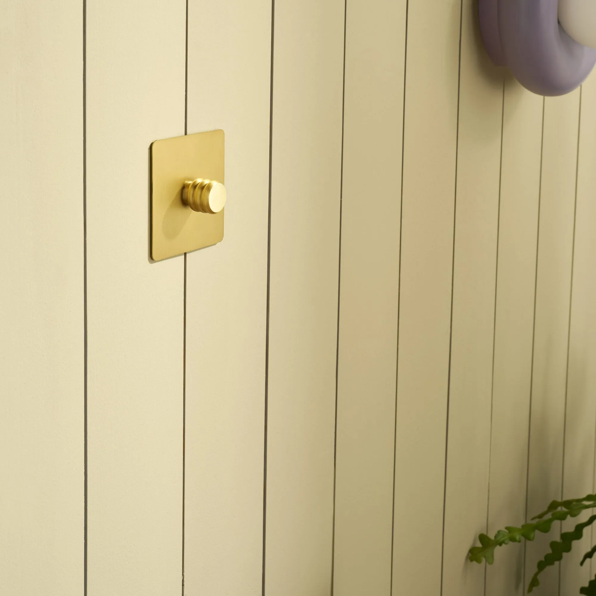 ALVA 1G Dimmer Light Switch - Brass