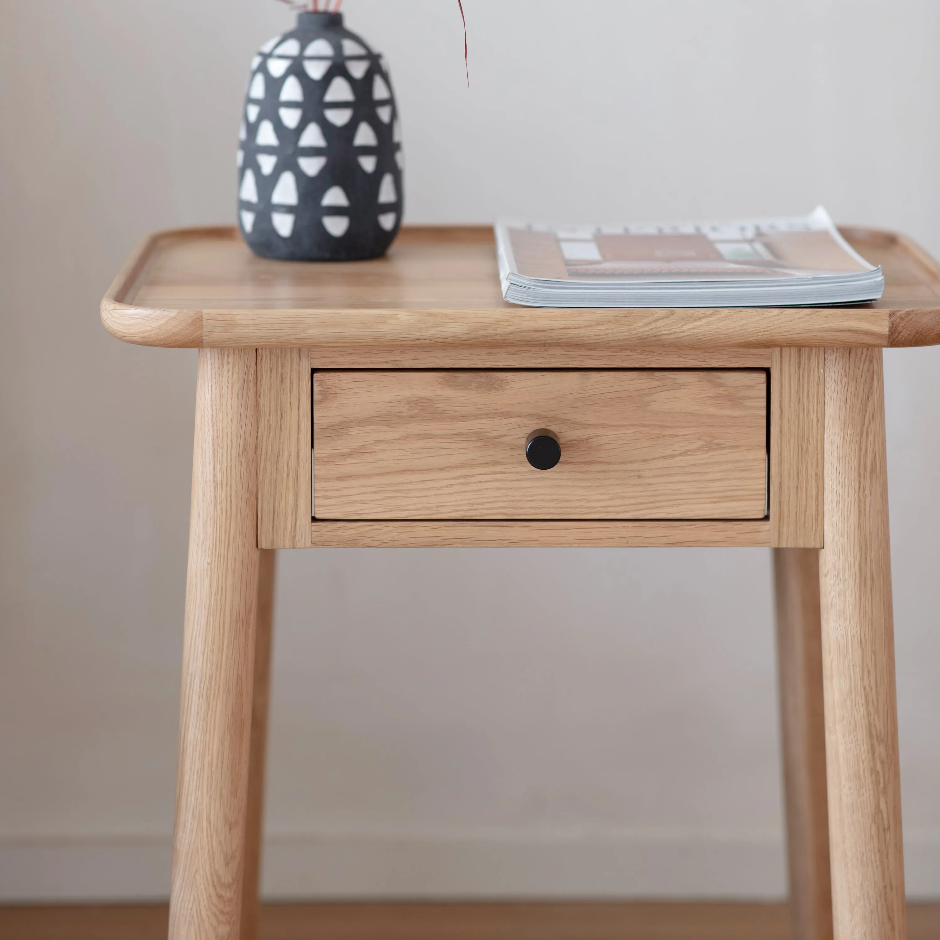 Amos Kingham 1 Drawer Side Table