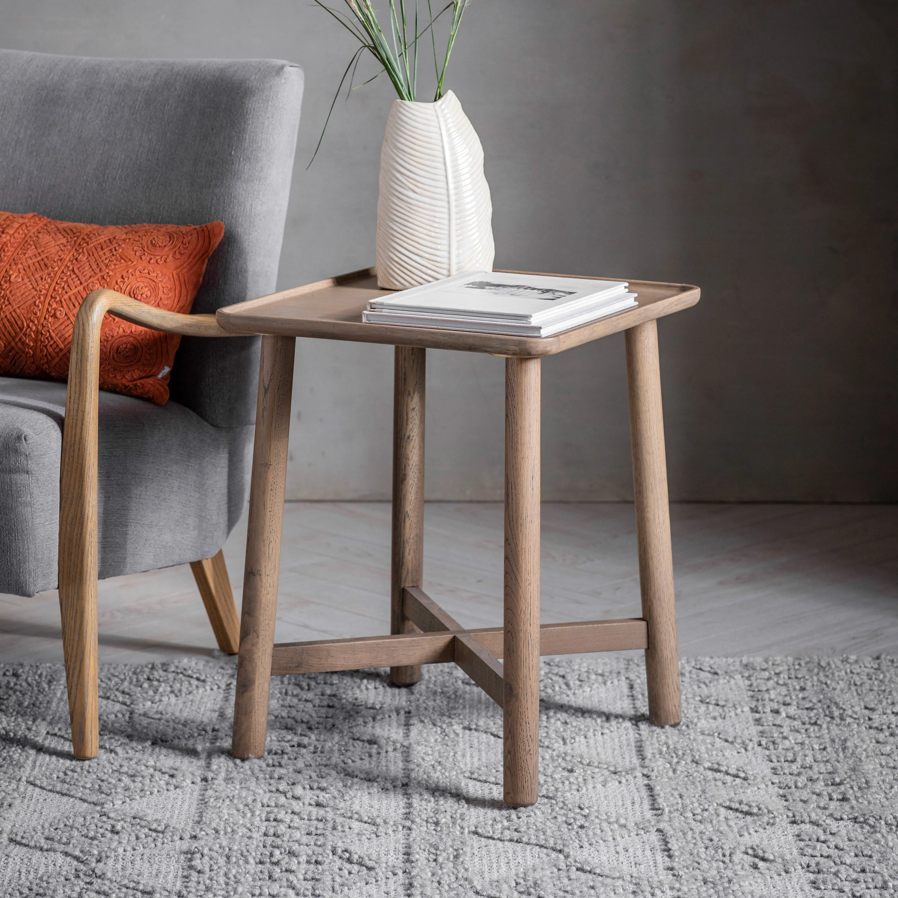Amos Kingham Side Table Grey
