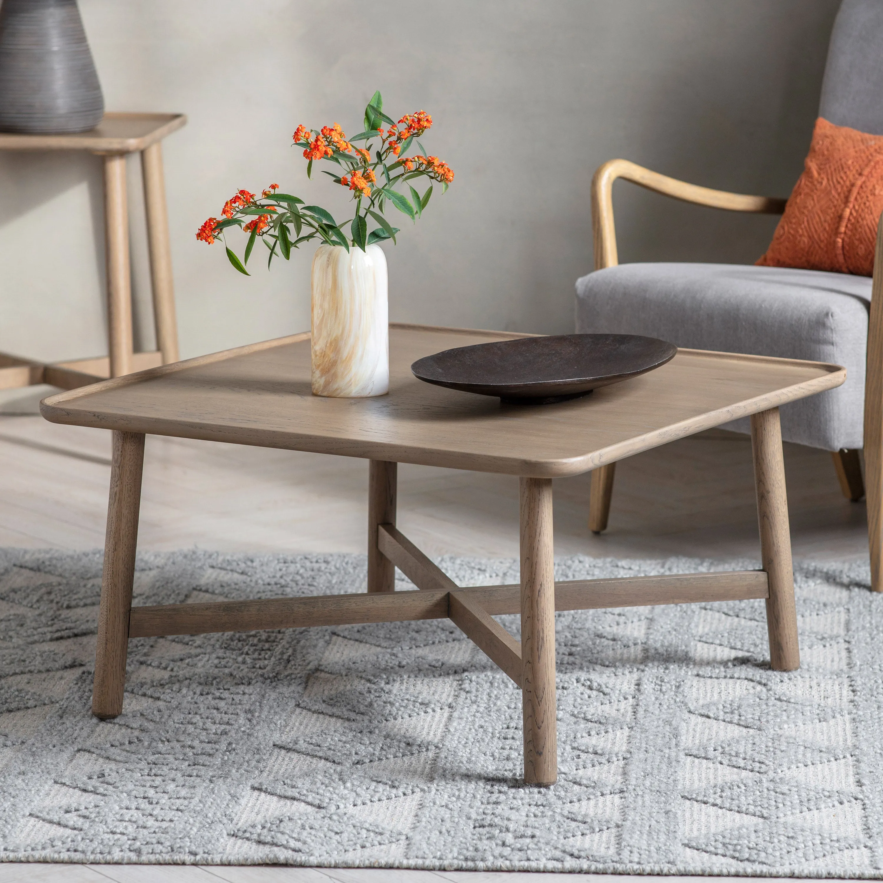 Amos Kingham Square Coffee Table Grey