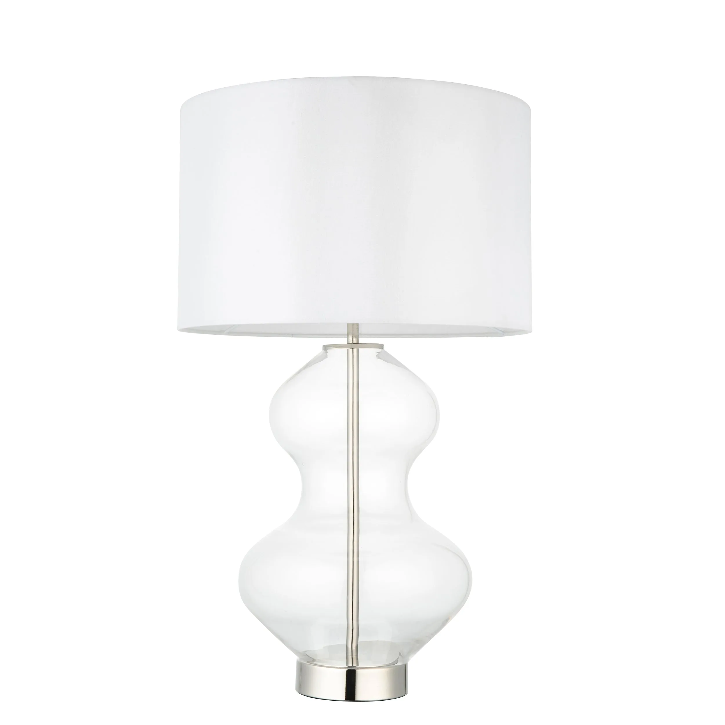 Amos Waist Table Lamp Satin Brass with Shade