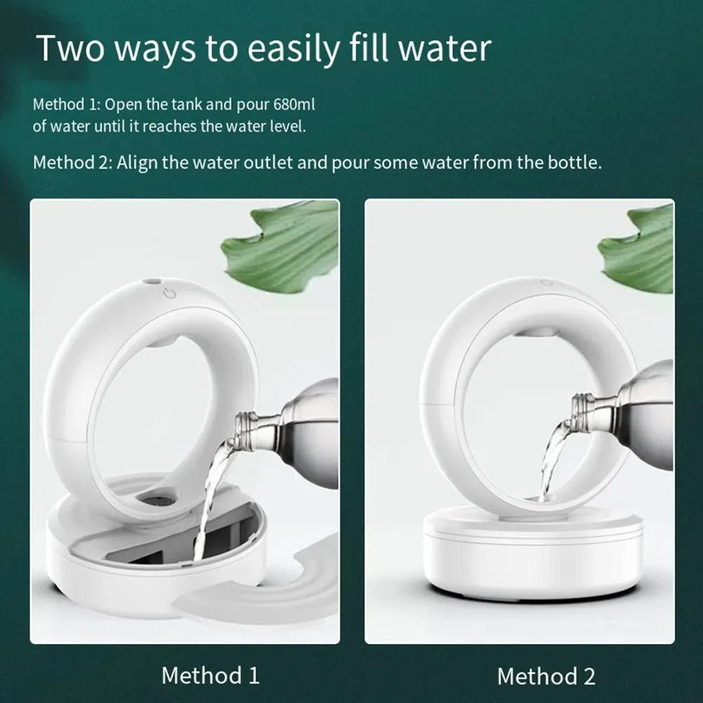 Anti-gravity Air Humidifier - 680ML Water Drop Aroma Diffuser Essential Oil Ultrasonic  Levitating Mist Maker