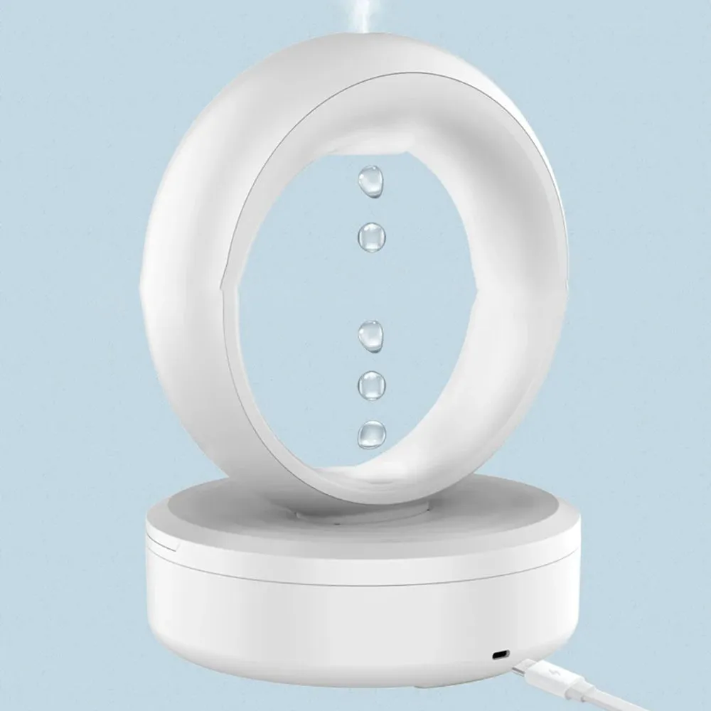 Anti-gravity Air Humidifier - 680ML Water Drop Aroma Diffuser Essential Oil Ultrasonic  Levitating Mist Maker