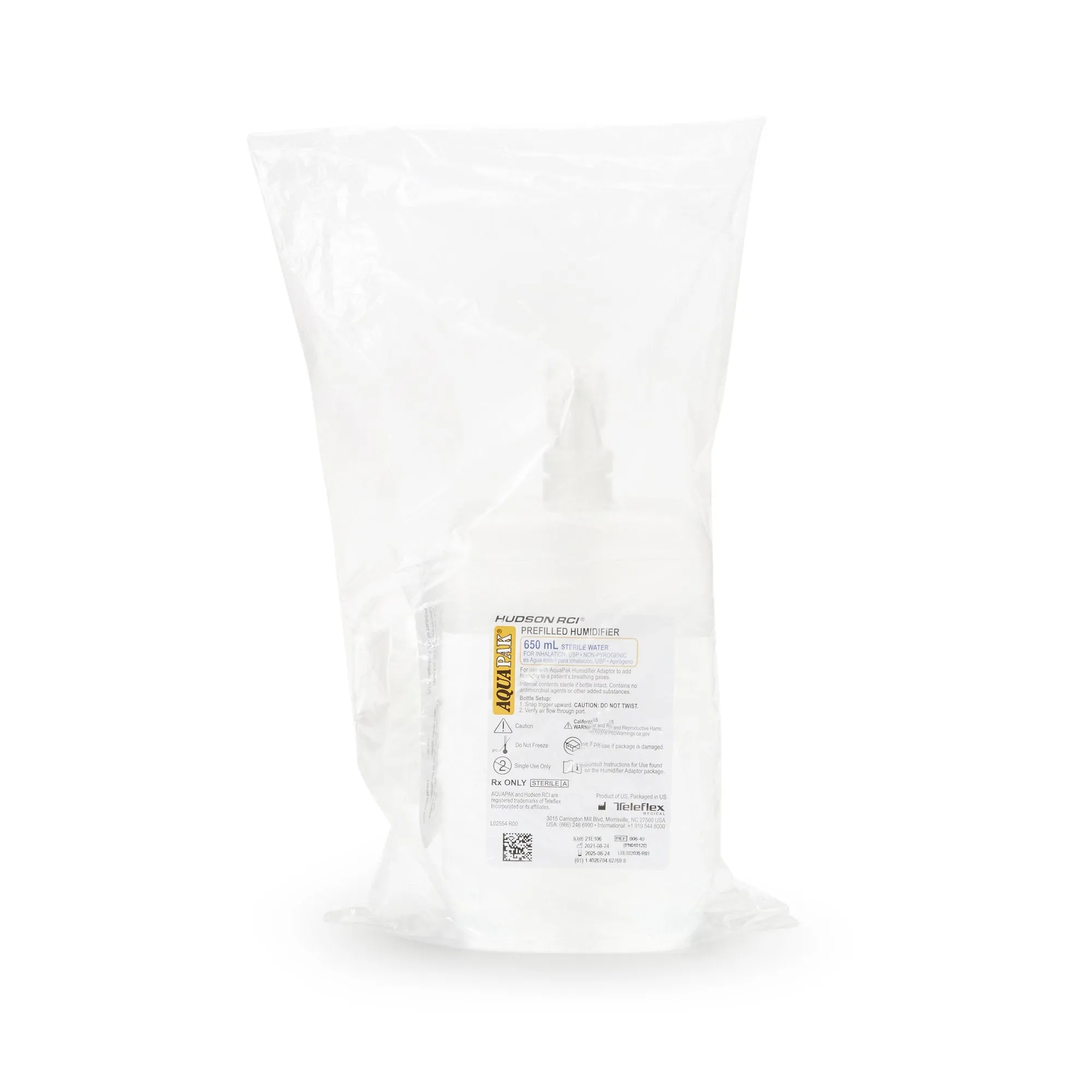 Aquapak® Prefilled Bubble Humidifier Kit, 650 mL