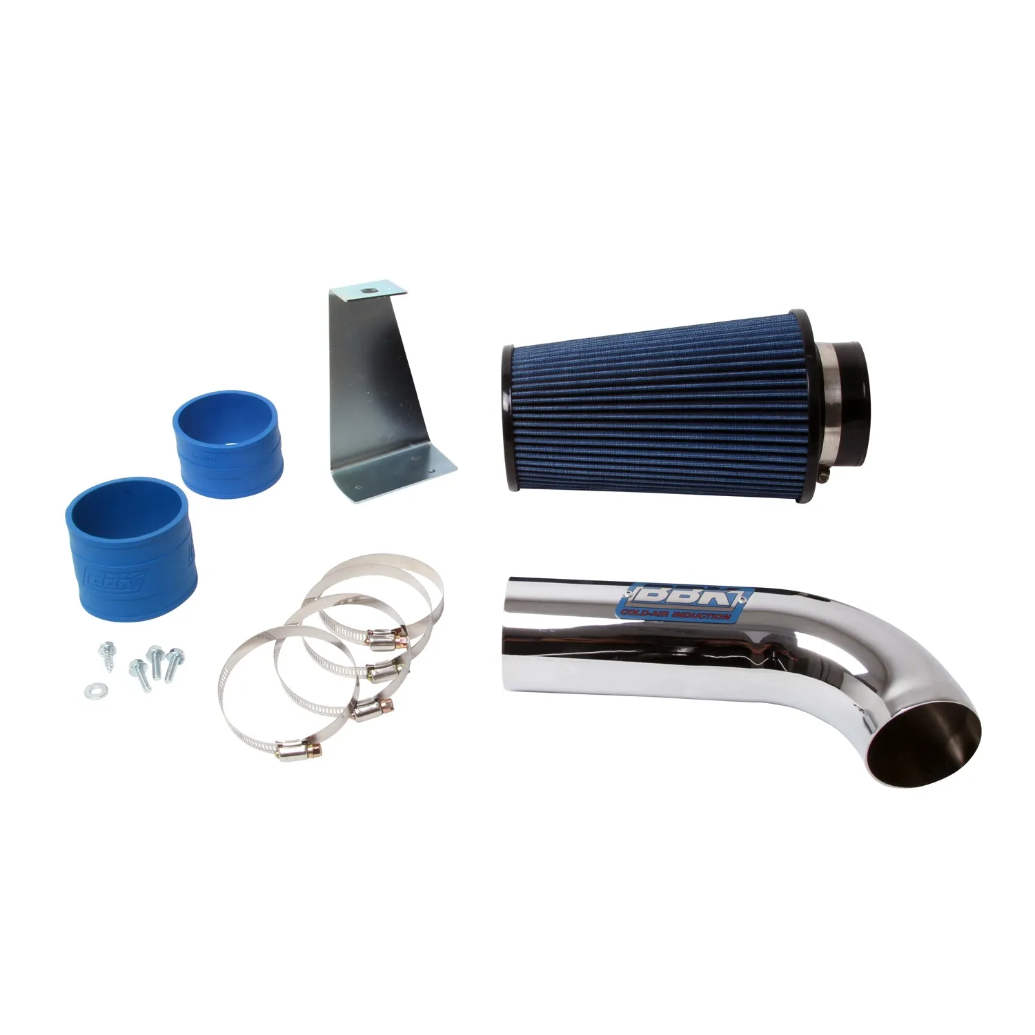 BBK Performance Parts 1556 1986-1993 MUSTANG 5.0 COLD AIR INTAKE STANDARD NON-FENDERWELL (POWDER CHROME)
