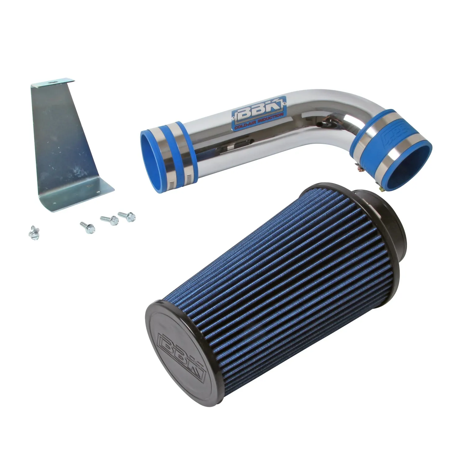 BBK Performance Parts 1556 1986-1993 MUSTANG 5.0 COLD AIR INTAKE STANDARD NON-FENDERWELL (POWDER CHROME)