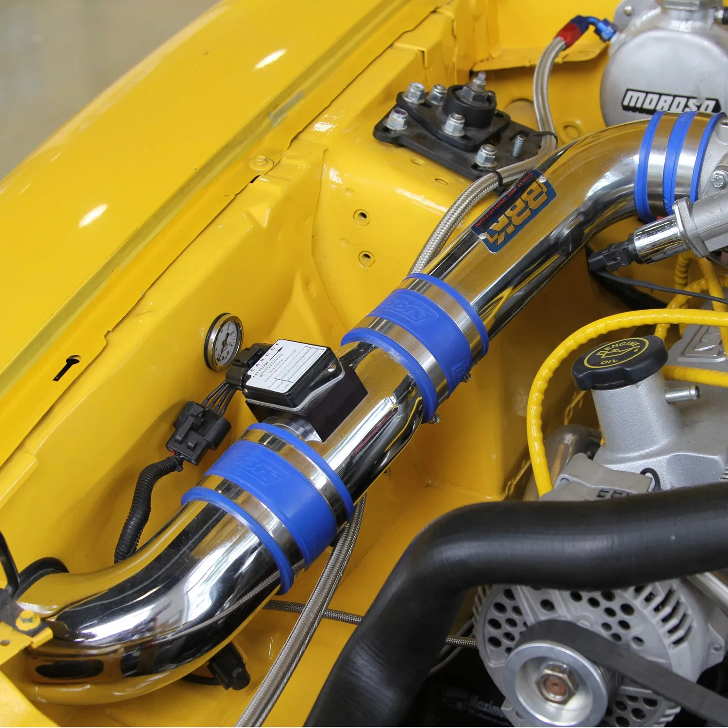 BBK Performance Parts 1557 1986-1993 MUSTANG 5.0 COLD AIR INTAKE - FENDERWELL STYLE STYLE (POWDER CHROME)