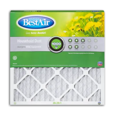 BestAir® B1-2020-8-12 Pleated Filter Merv 8 (20" x 20" x 1")