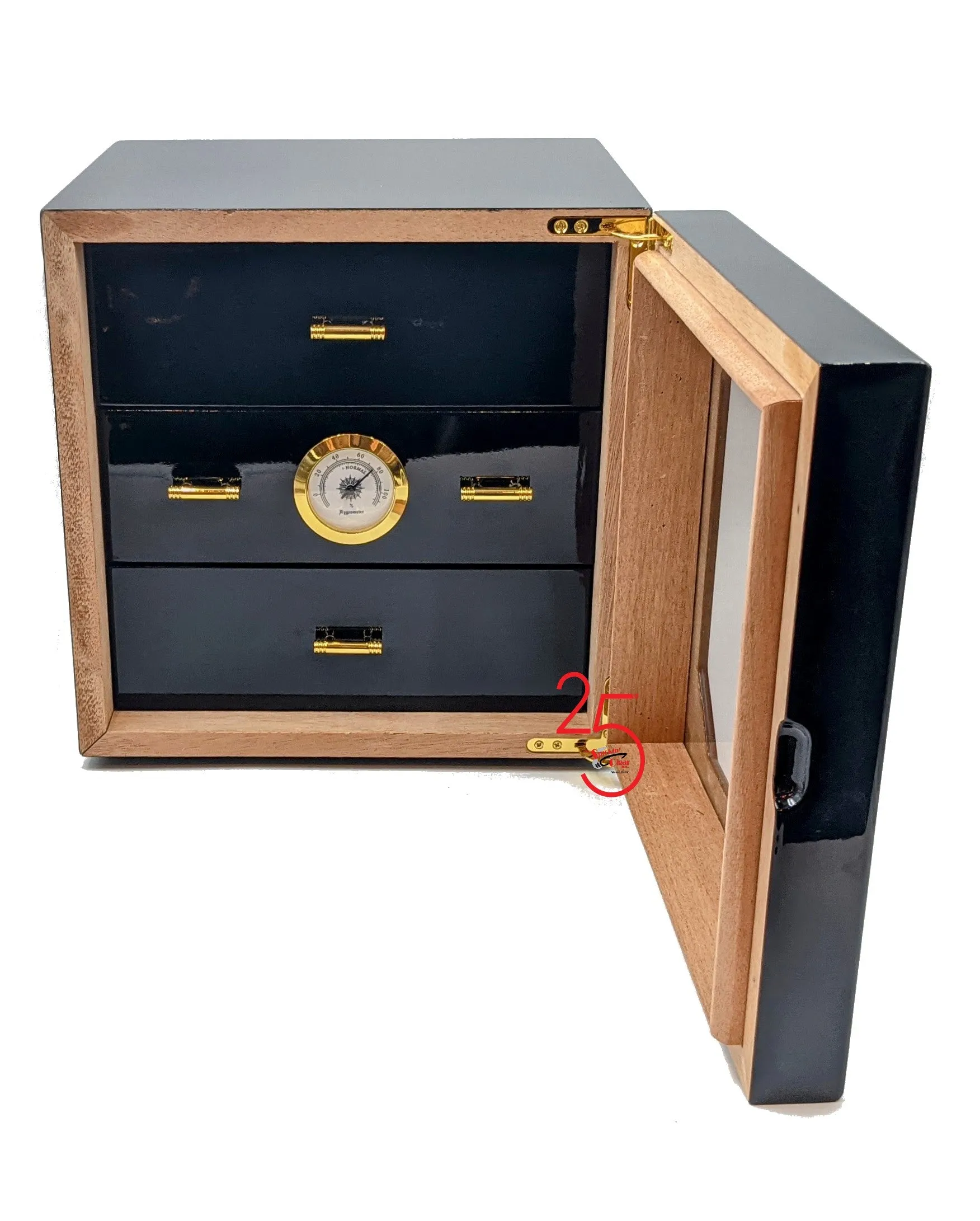 Black Piano Gloss Finish 75 cc Humidor