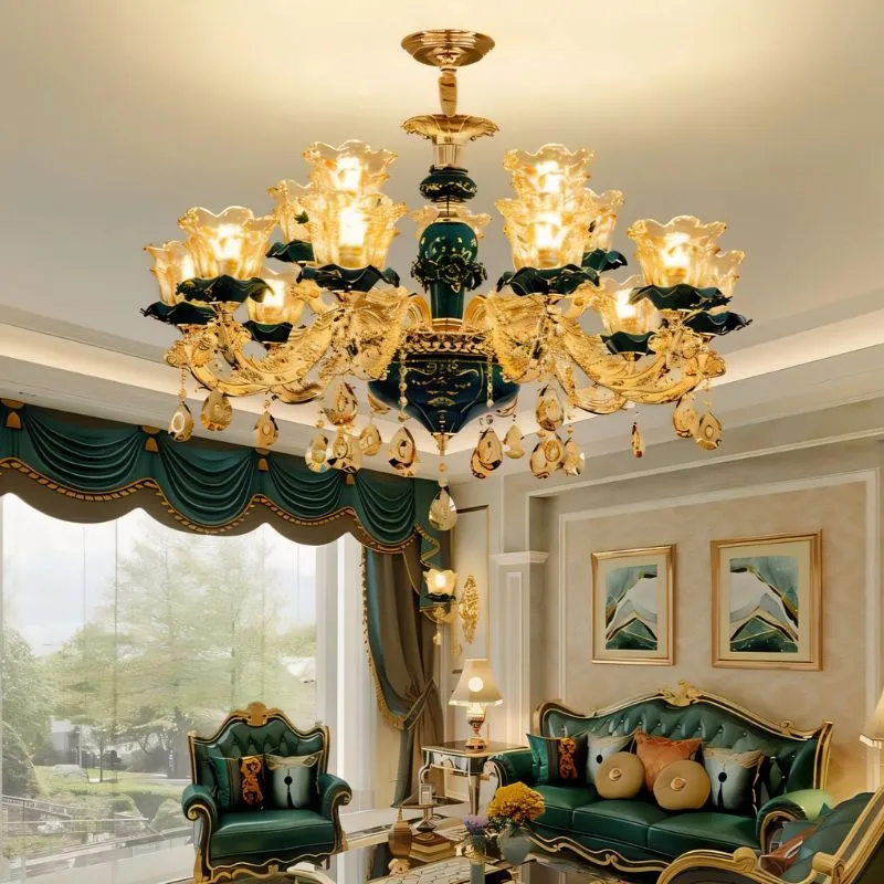 Blanche Chandelier - Green