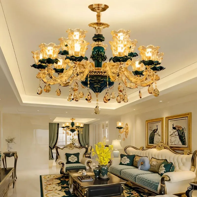 Blanche Chandelier - Green