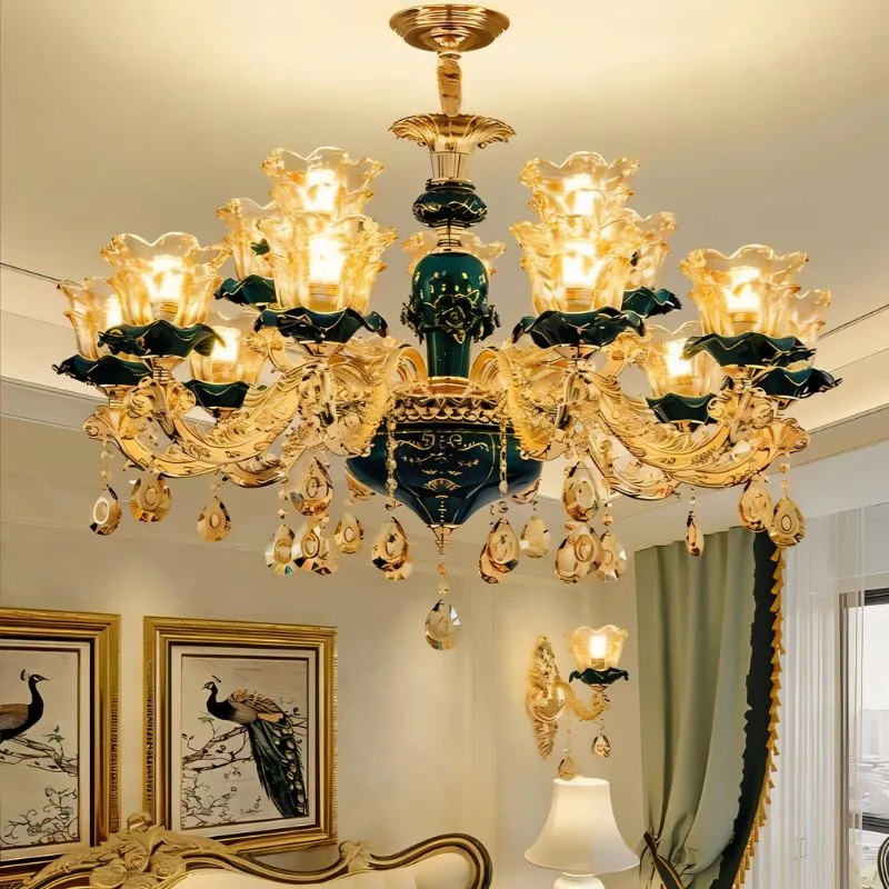 Blanche Chandelier - Green