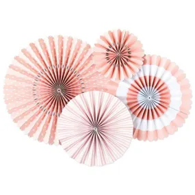 Blush Decorative Paper Party Fans