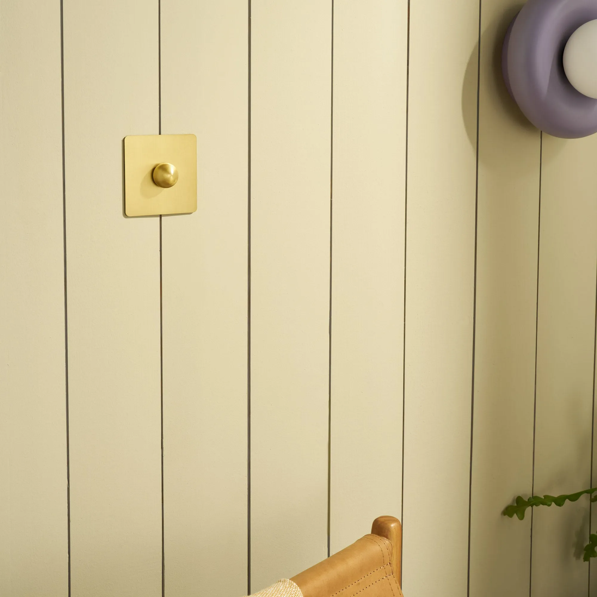 BOBBIN 1G Dimmer Light Switch - Brass