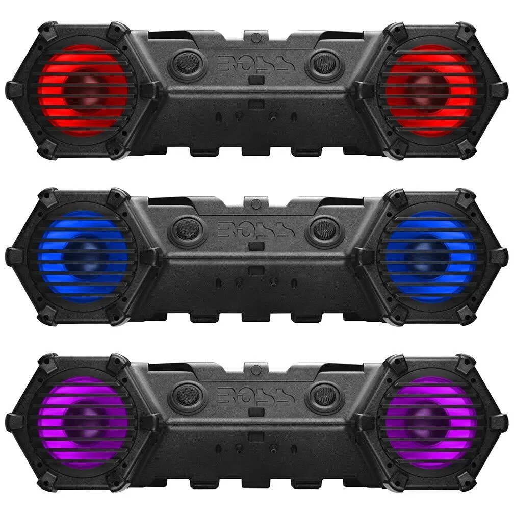 Boss Amplified Bluetooth 8" Marine Speaker RGB Lighting & LED