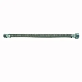 BrassCraft PSB830 Faucet Connector, 3/8 in Inlet, Compression Inlet, 1/2 in Outlet, FIP Outlet, Polymer Tubing, 12 in L