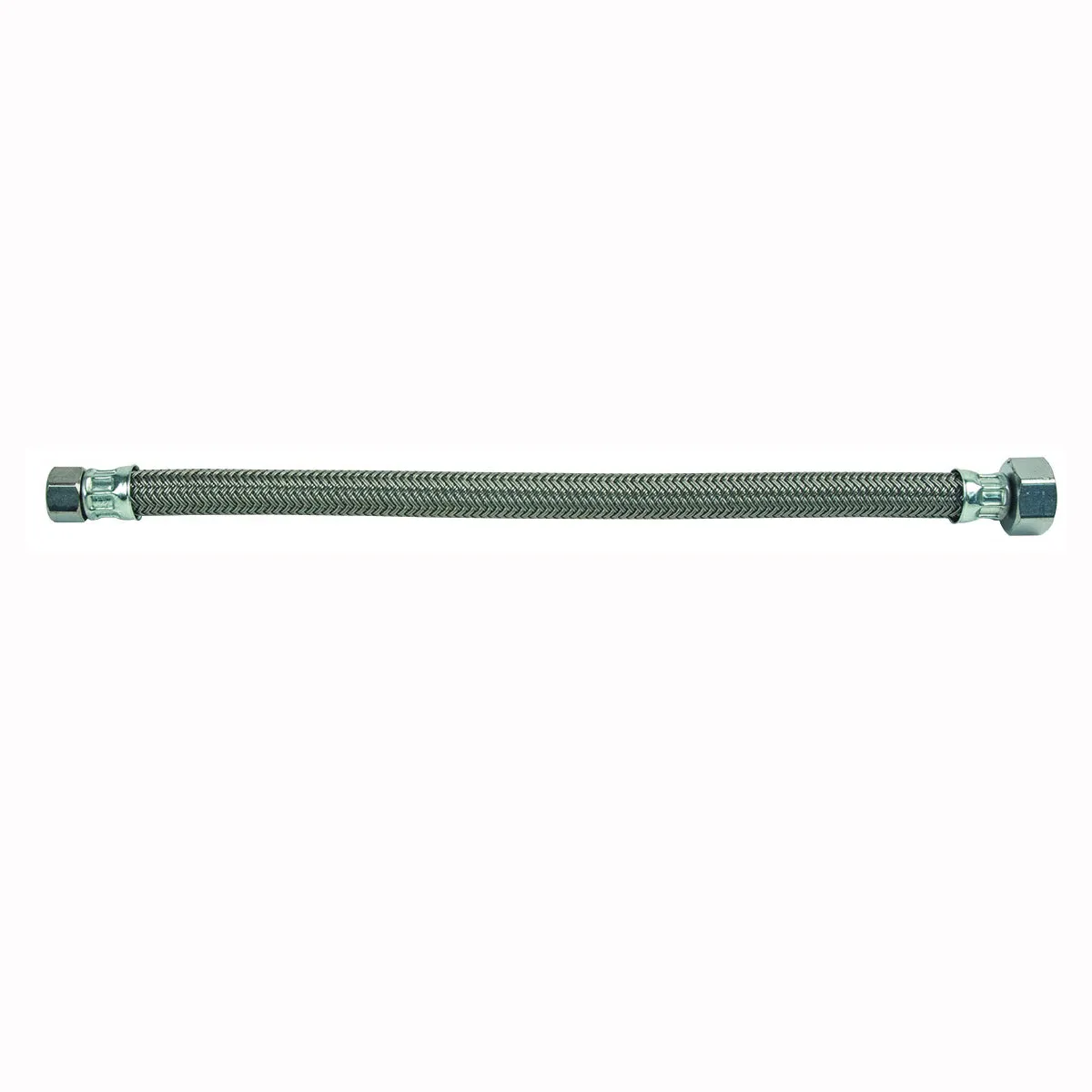 BrassCraft PSB840 Faucet Connector, 1/2 in Inlet, FIP Inlet, 1/2 in Outlet, FIP Outlet, Polymer Tubing, 12 in L