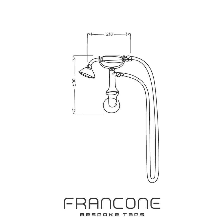 BTS26 Traditional wall mounted hand shower