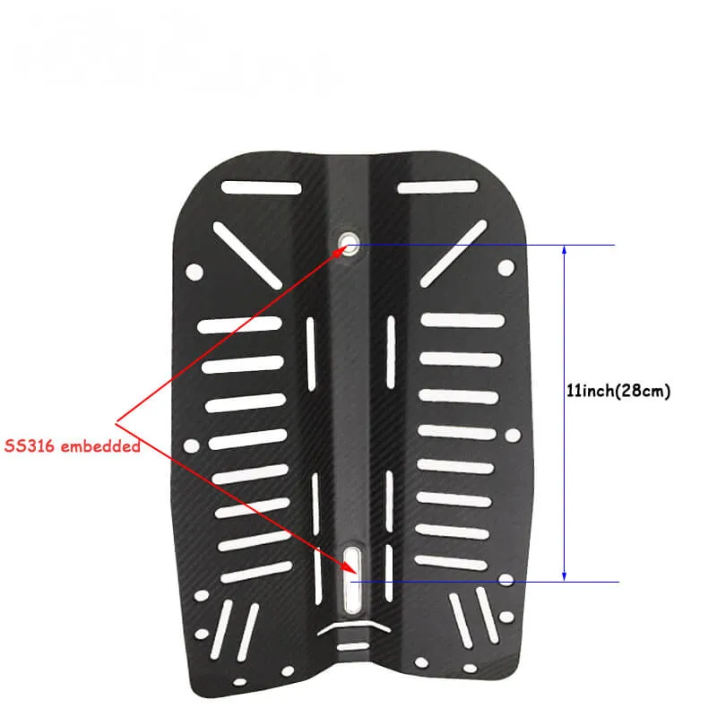 Carbon Fiber Scuba Backplate for BCD