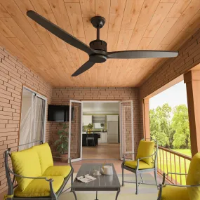 Ceiling Fan Remote Control DC Motor with 6 Speeds 2 Down Rods Outdoor Ceiling Fan