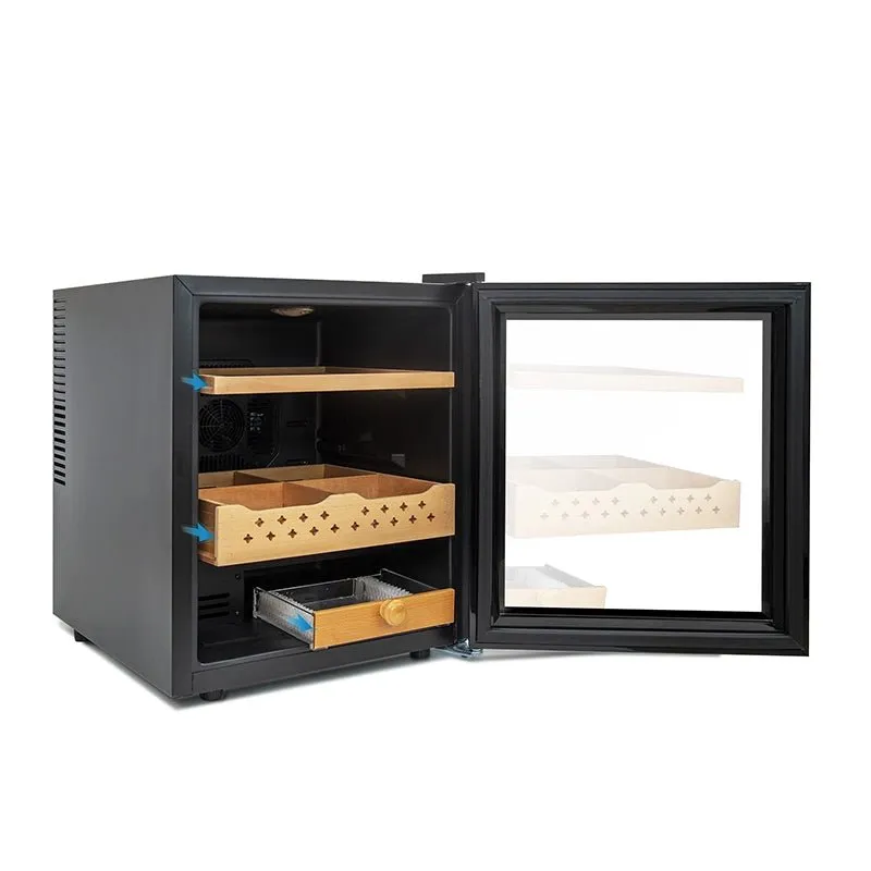 Cigar Humidors with 3-IN-1 Cooling - Heating & Humidity Control, 250 Counts Capacity Cigar Humidor Humidifiers with Constant Temperature Controller (50L)