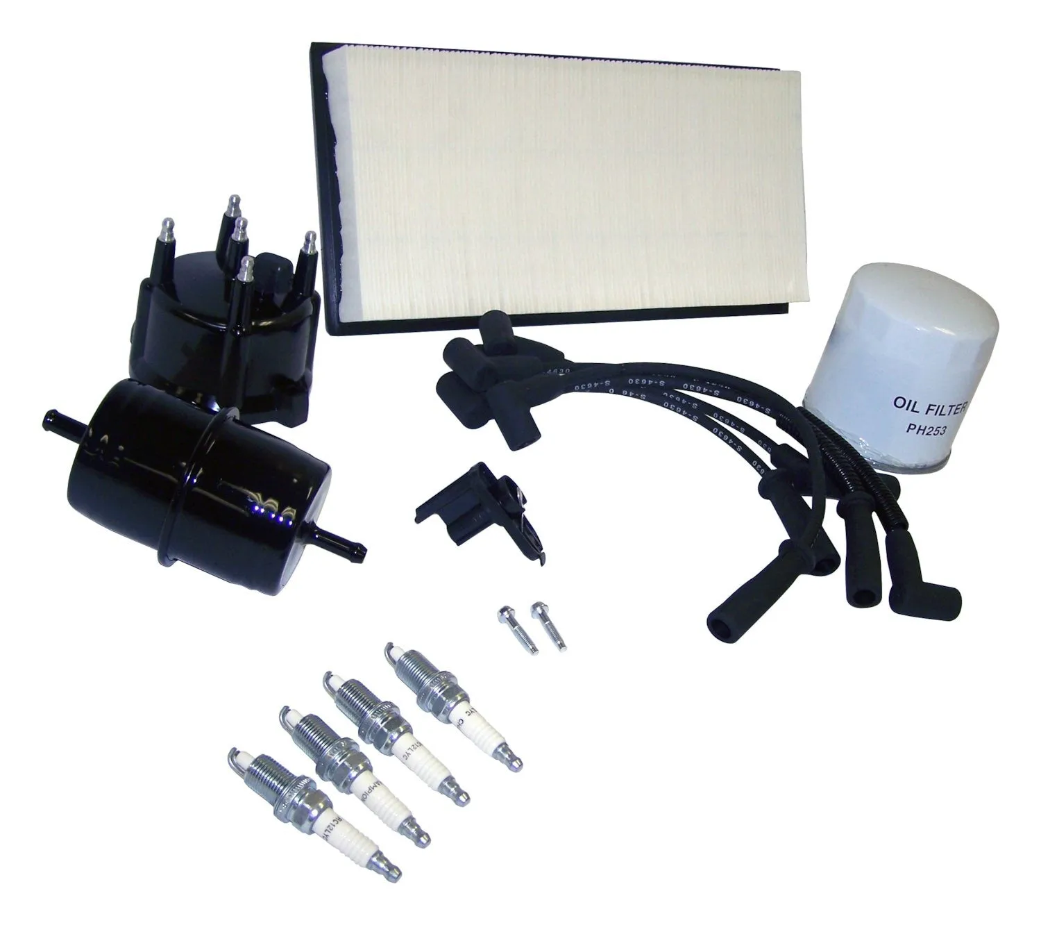 Crown Automotive Jeep Replacement TK18 Tune-Up Kit; Incl. Air Filter/Oil Filter/Spark Plugs; w/SAE Oil Filter Threads;